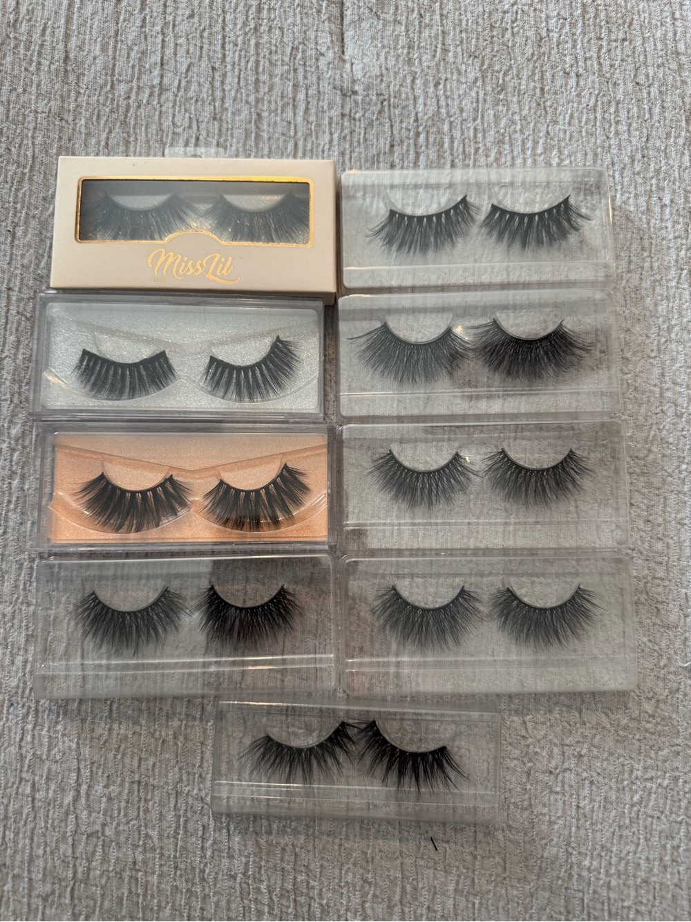 False Eyelash Lot with Miss Lil Set - Black Lashes
